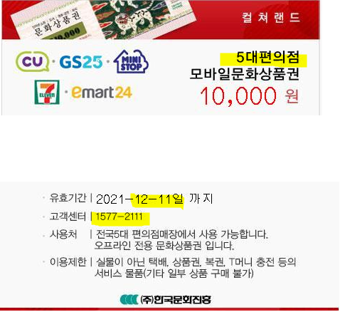  핀다이렉트 샵 친구추천시  편의점 상품권  1만원 들어옴