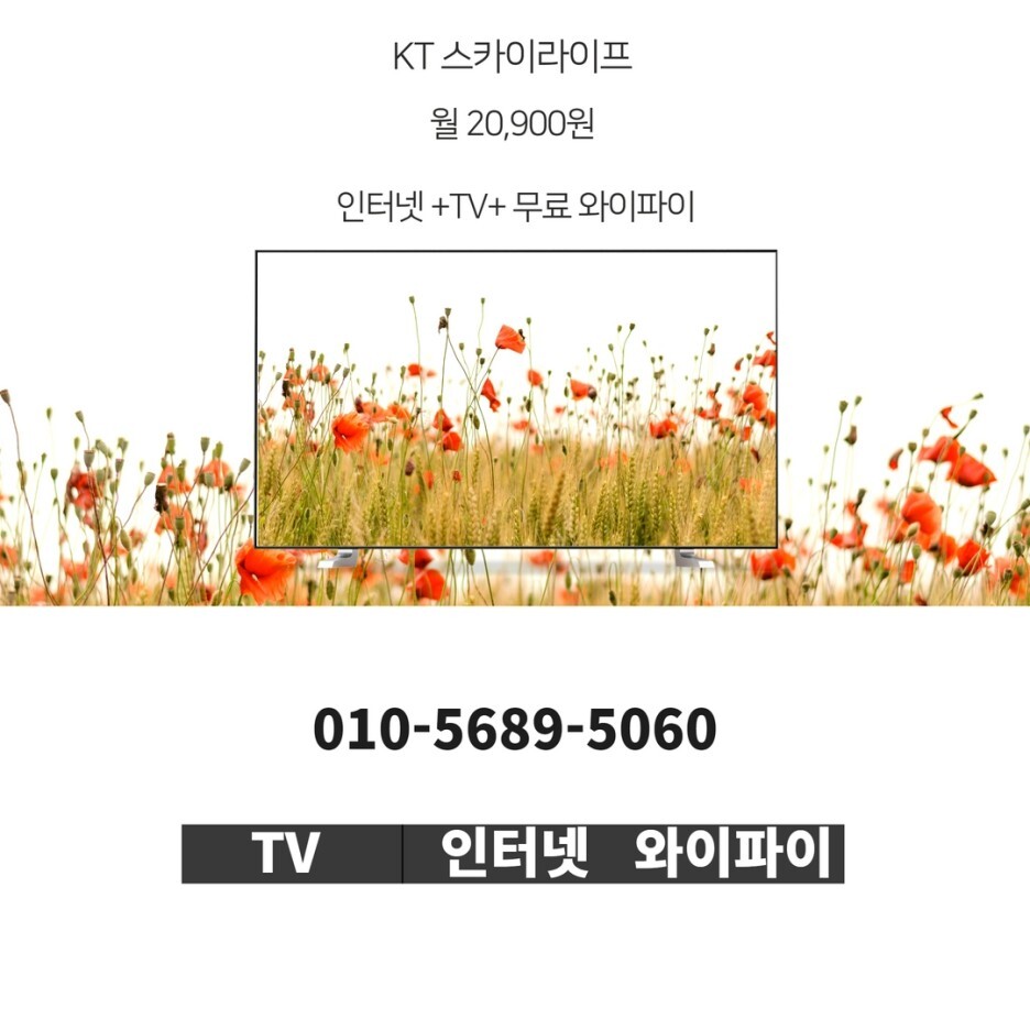  목포 인터넷 스카이라이프 가입했어요