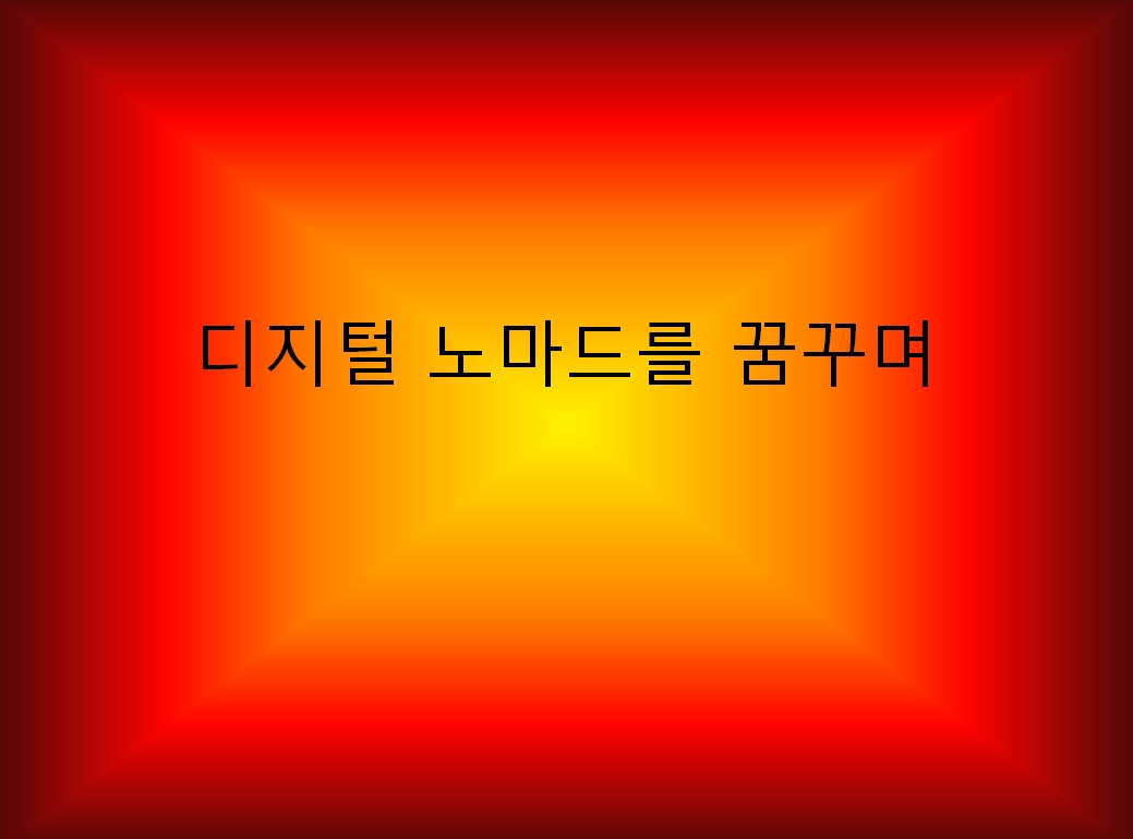  디지털 노마드를 꿈꾸며