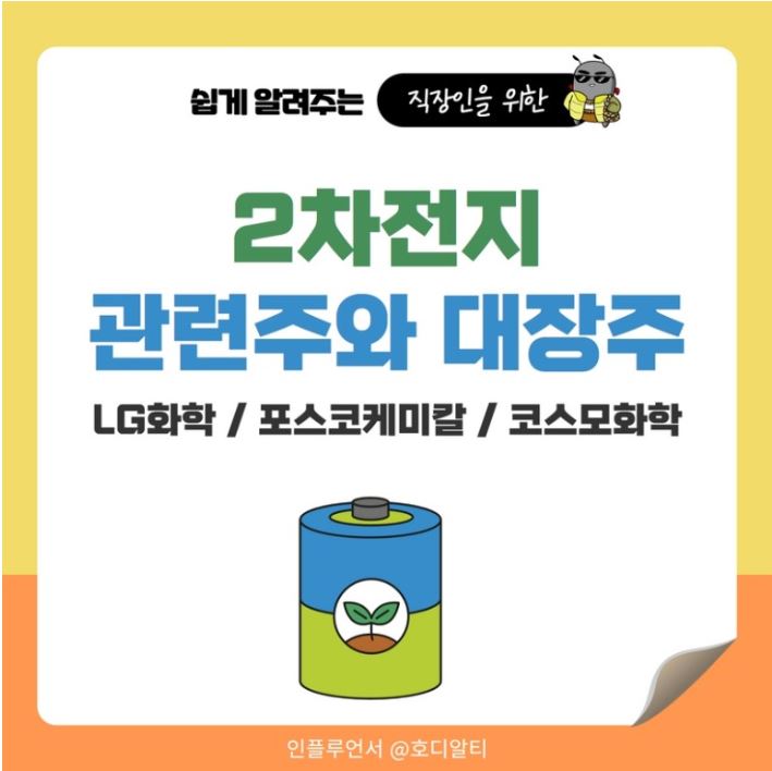  2차전지 관련주와 대장주 : LG화학, 포스코케미칼, 코스모 화학 종목 분석 !
