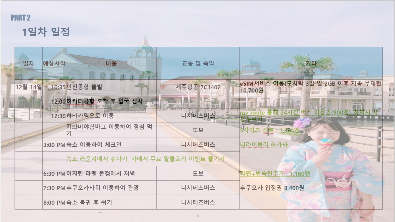  [2022.11.후쿠오카] 꼬마가 여행 일정 짜는 방법