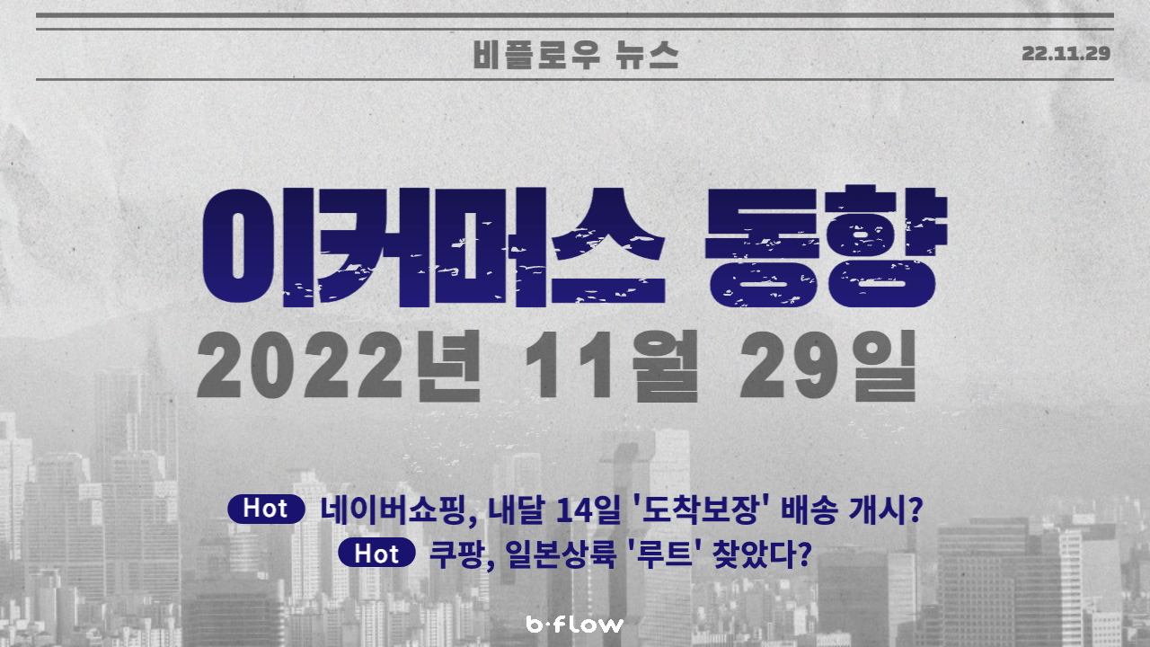  [데일리 이커머스 뉴스] 22.11.29 이커머스 동향 한 눈에 보기!