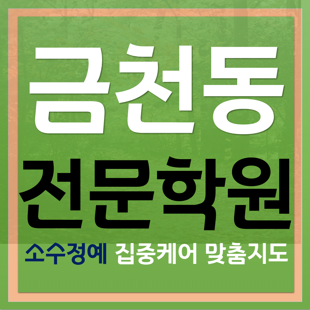  메타인지 상승 금천동초등수학학원 주변 고1영어