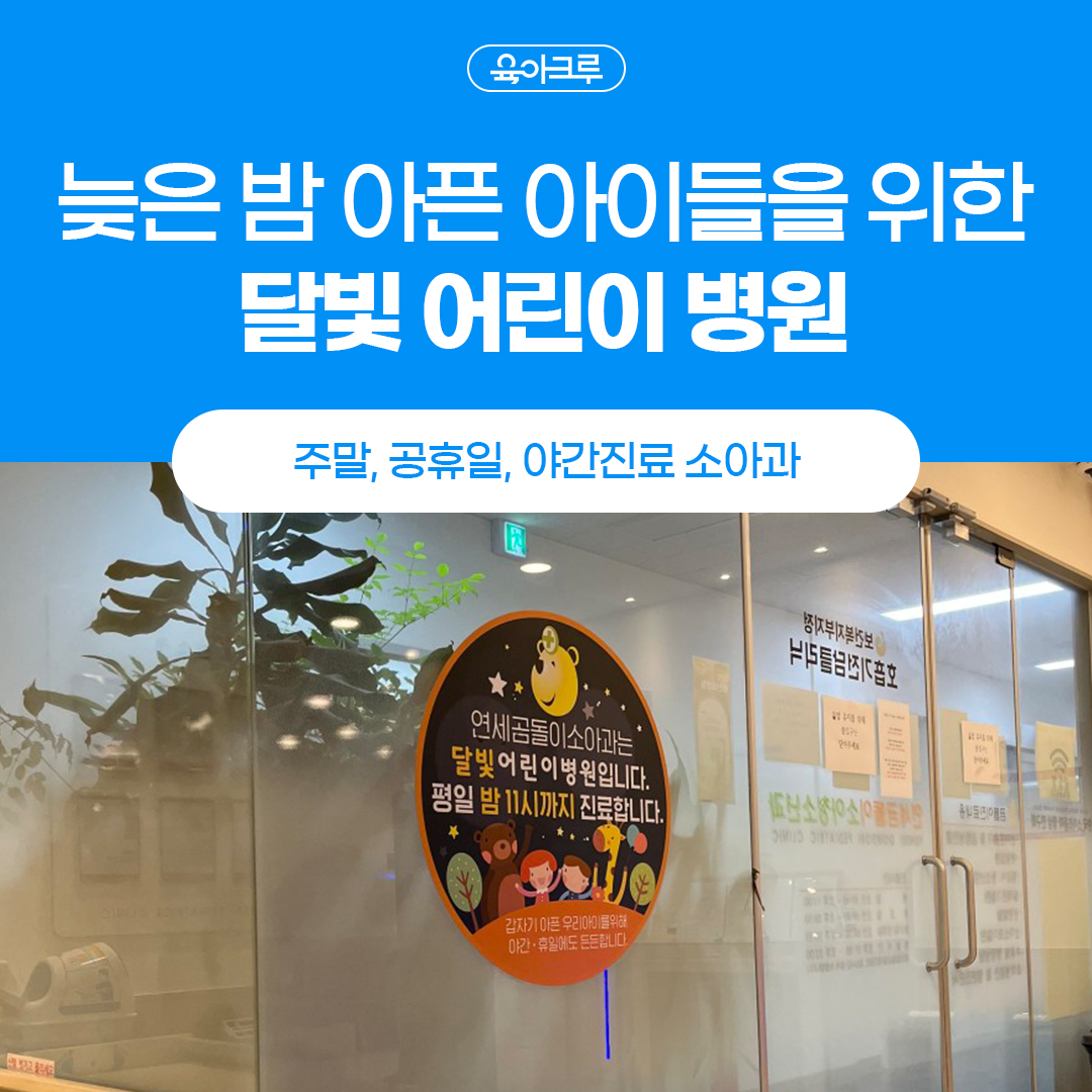  [임신.출산.육아] 주말·공휴일·야간 진료 하는 소아과 <달빛 어린이병원>