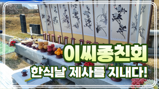이씨종친회 한식날 제사를 지내다!
