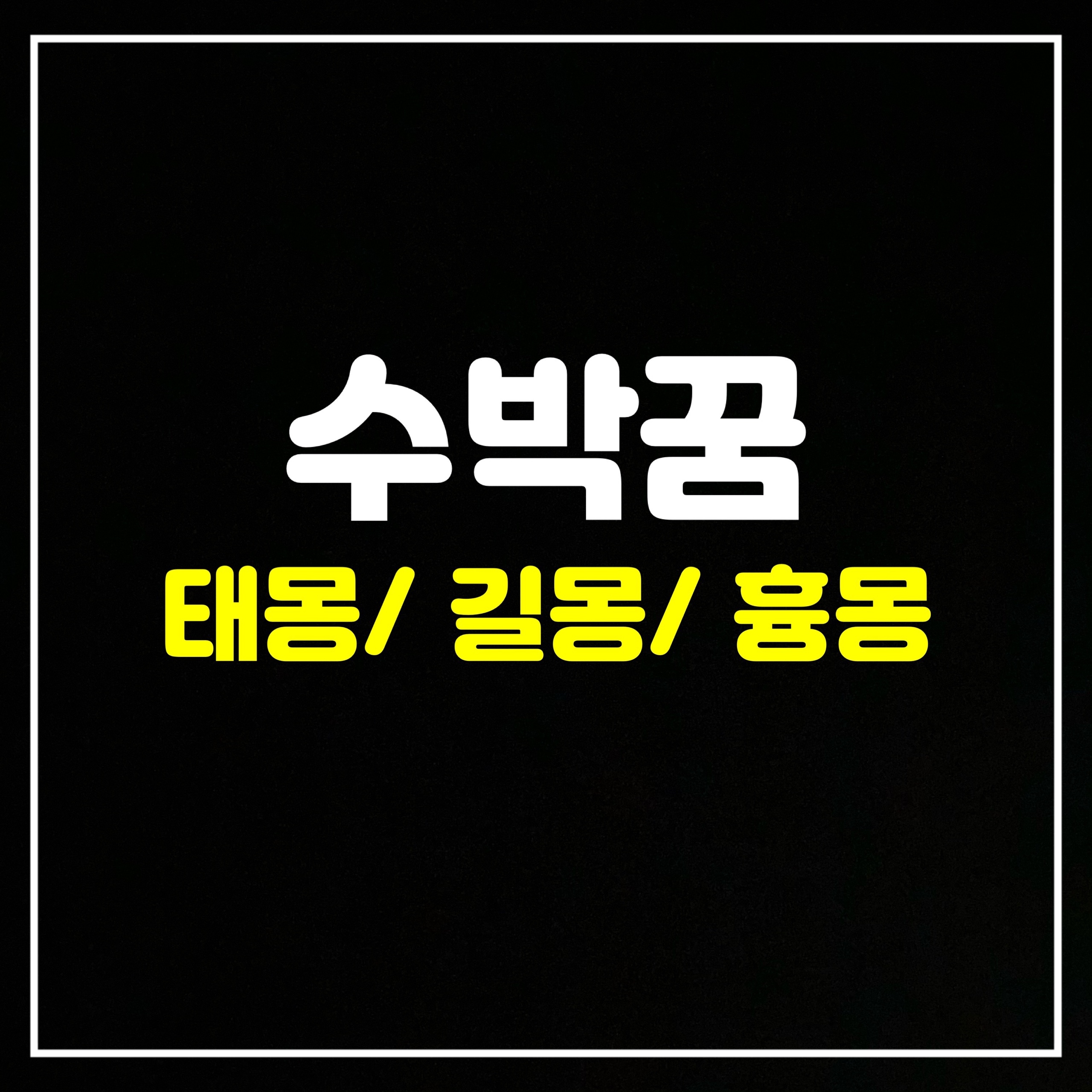  [과일꿈] 수박꿈은 어떤 의미일까? 태몽/길몽/흉몽 총정리