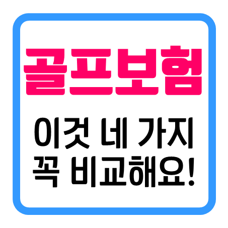  홀인원 골프상해보험 가입할 때 이것 4가지를 비교 후 선택하세요.