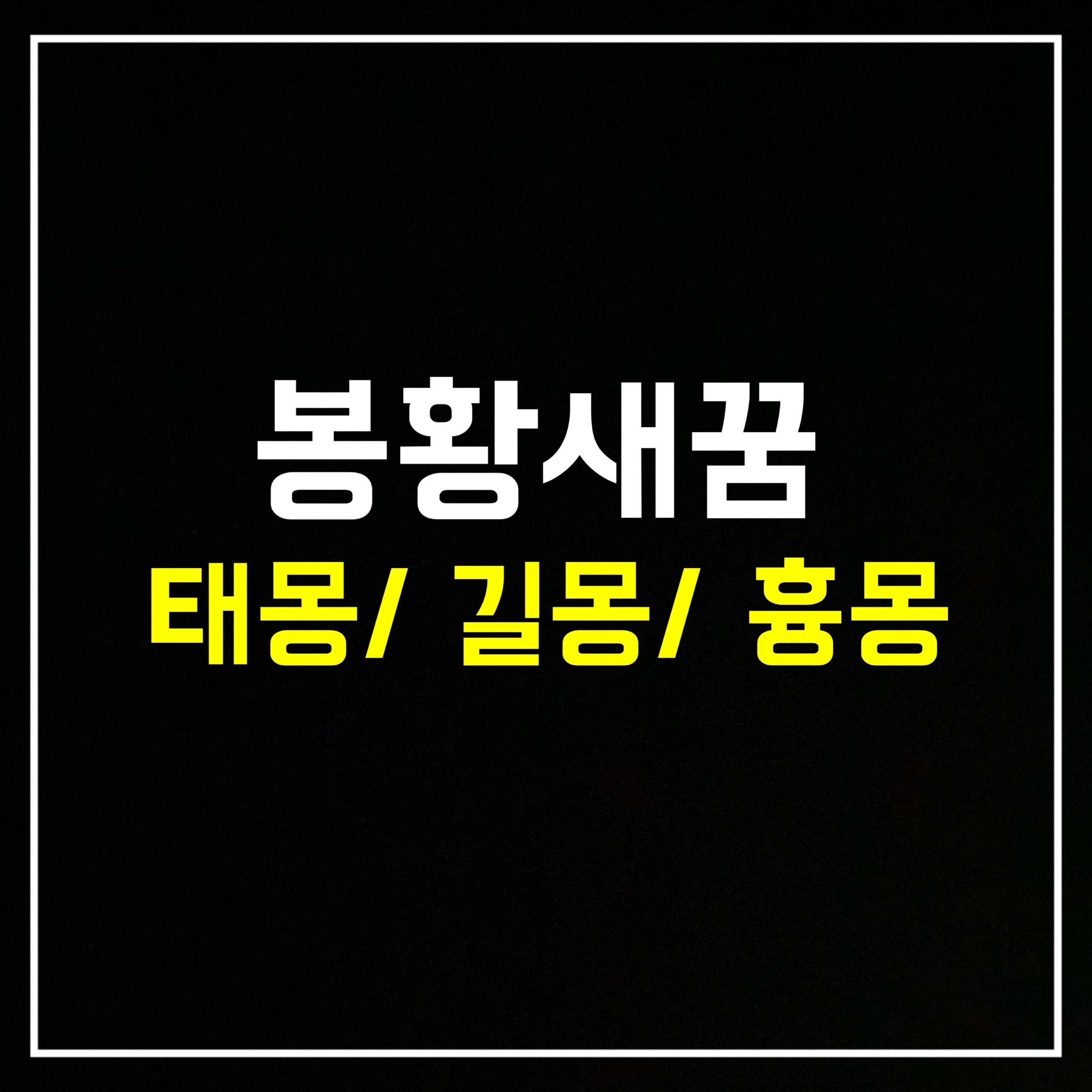 [조류꿈] 봉황새꿈은 어떤 의미일까? 태몽/길몽/흉몽 총정리