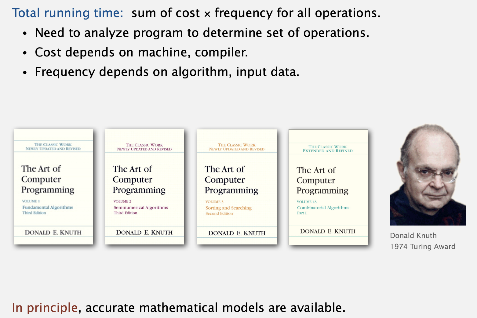 Analysis of Algorithms(3) : Mathematical Models