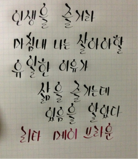  210번째 선물 - 인생을 즐겨라.