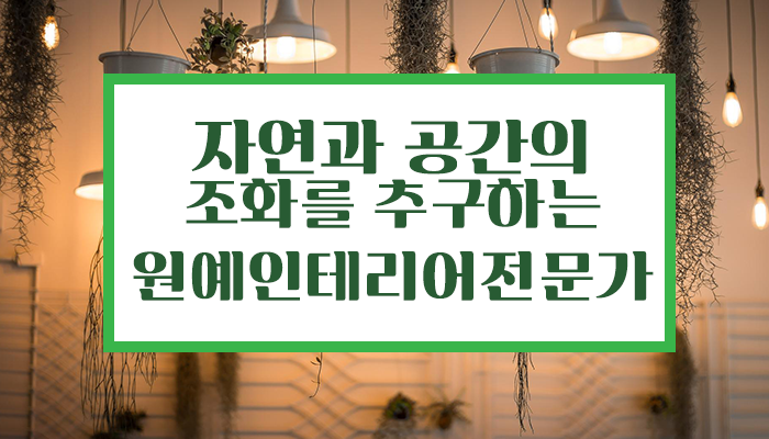  인테리어로 자연을 우리 집 안에 들이는 원예인테리어전문가