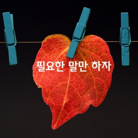  233번째 선물 - 꼭 필요한 말만 하자.