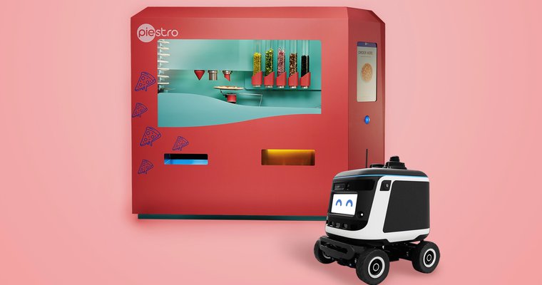 피자자판기와 배송로봇을 이용한 무인 피자 배달 시스템