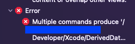  Xcode : Multiple commands produce Error 에러