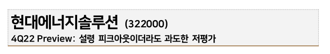  현대에너지솔루션 과도한 저평가 및 강력 매수의견 (다올투자증권, 머니투데이)