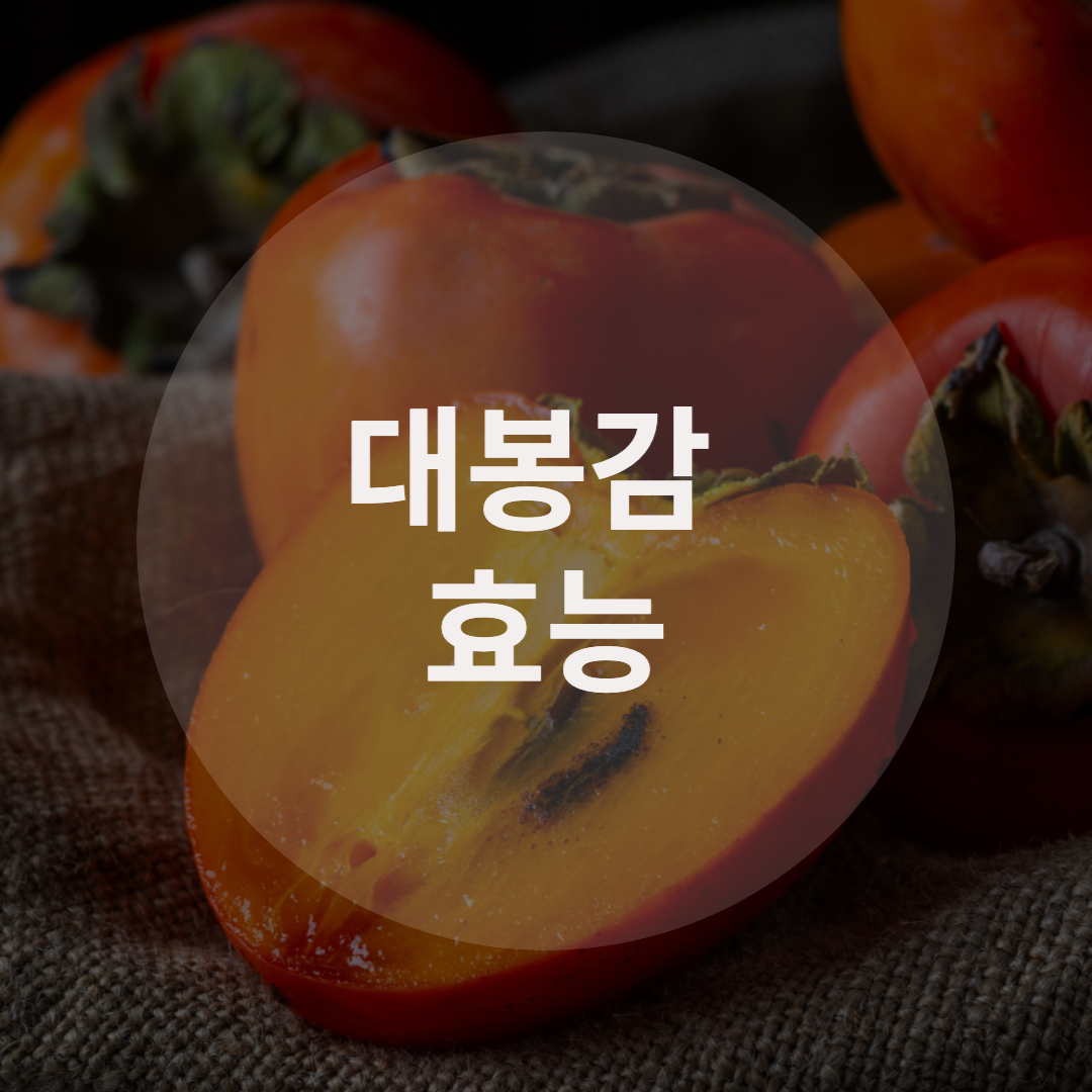  대봉감 홍시 효능 알고 먹자
