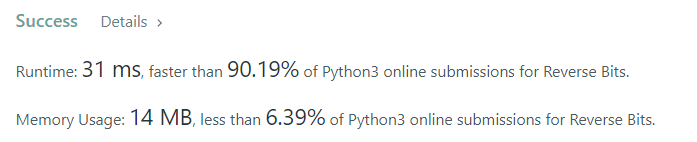  [LeetCode] 190. Reverse Bits (Easy/Python)