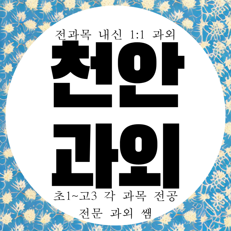  천안 쌍용동 방문 과외. 월봉고 내신 쌍용중 전문 수능 국영수 입시 과외 고등 국어