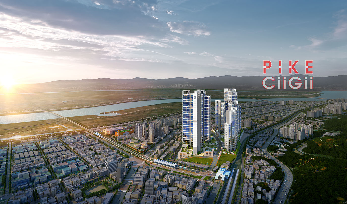  부산광역시 사상구 괘법동 250-9번지 광역조감도 제작사례입니다.