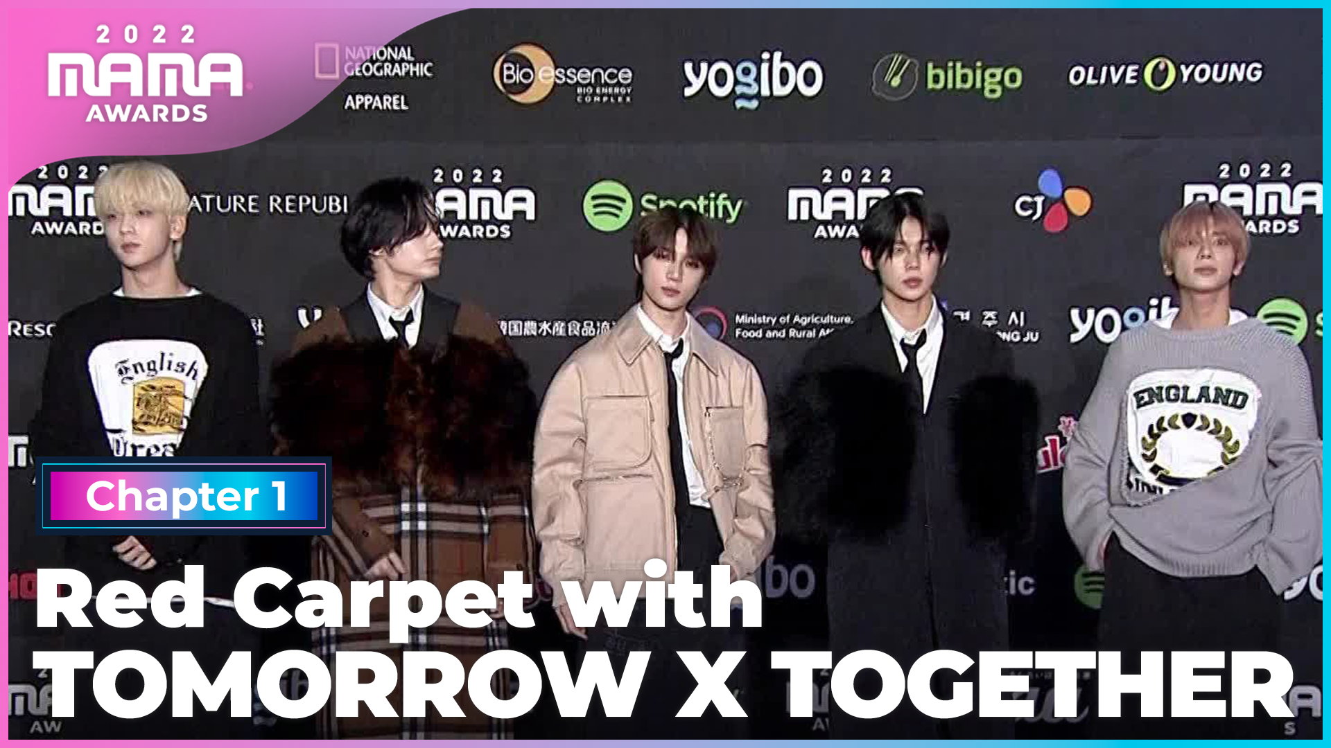  [2022 MAMA] Red Carpet with 투모로우바이투게더 (TOMORROW X TOGETHER) | Mnet 221129 방송