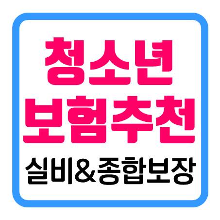  청소년보험 추천 - 4세대 단독실비보험 외 상해 질병 대비 비갱신형종합보험 안내