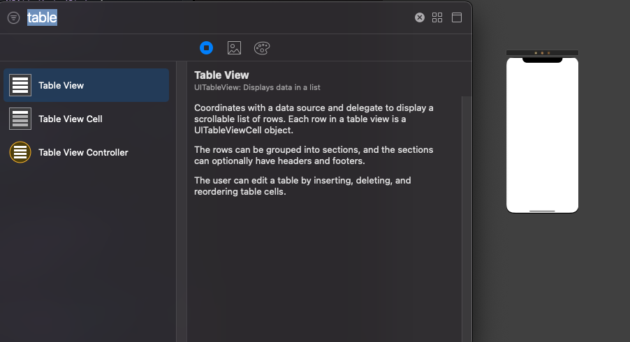  Swift :  Custom Table View 생성