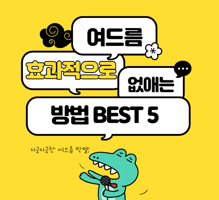  여드름 확실하게 없애는 법 Best5 총정리