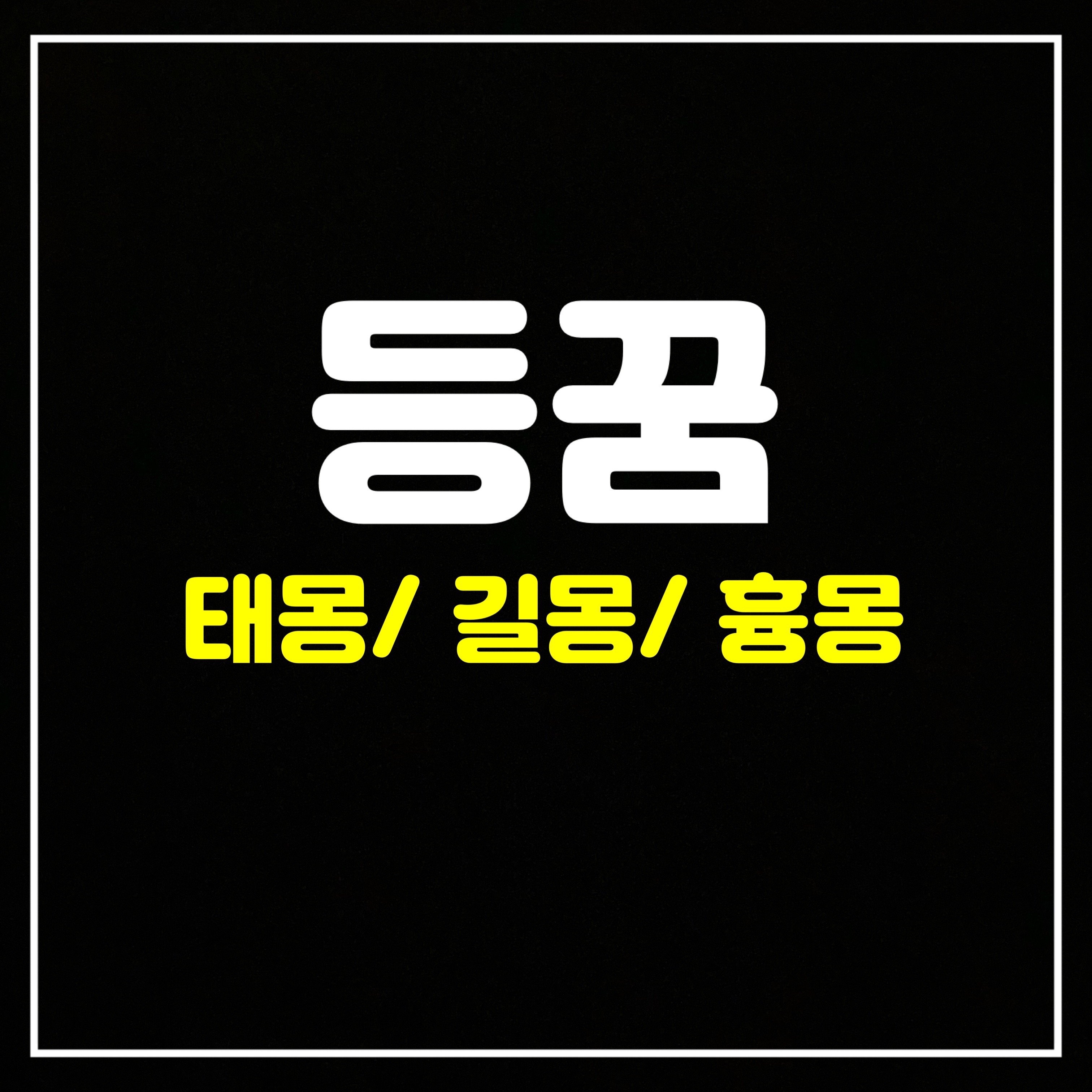  [신체꿈] 등꿈은 어떤 의미일까? 태몽/길몽/흉몽