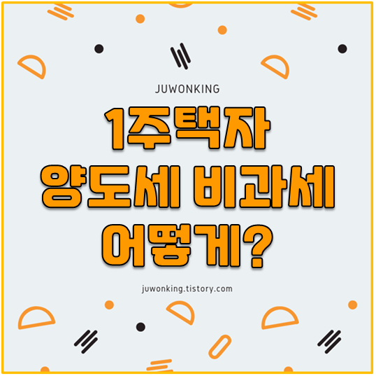  [양도세의 정의] 1주택 양도세 비과세가 되는 경우!!!