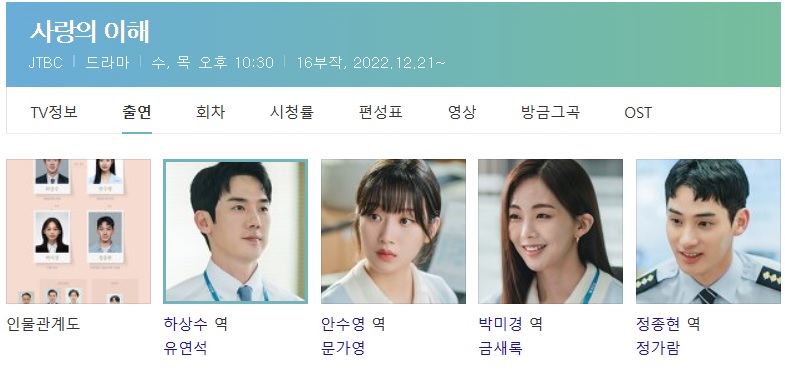  드라마 사랑의 이해 하상수와 안수영은 행복한 연인이 될 수 있을까?