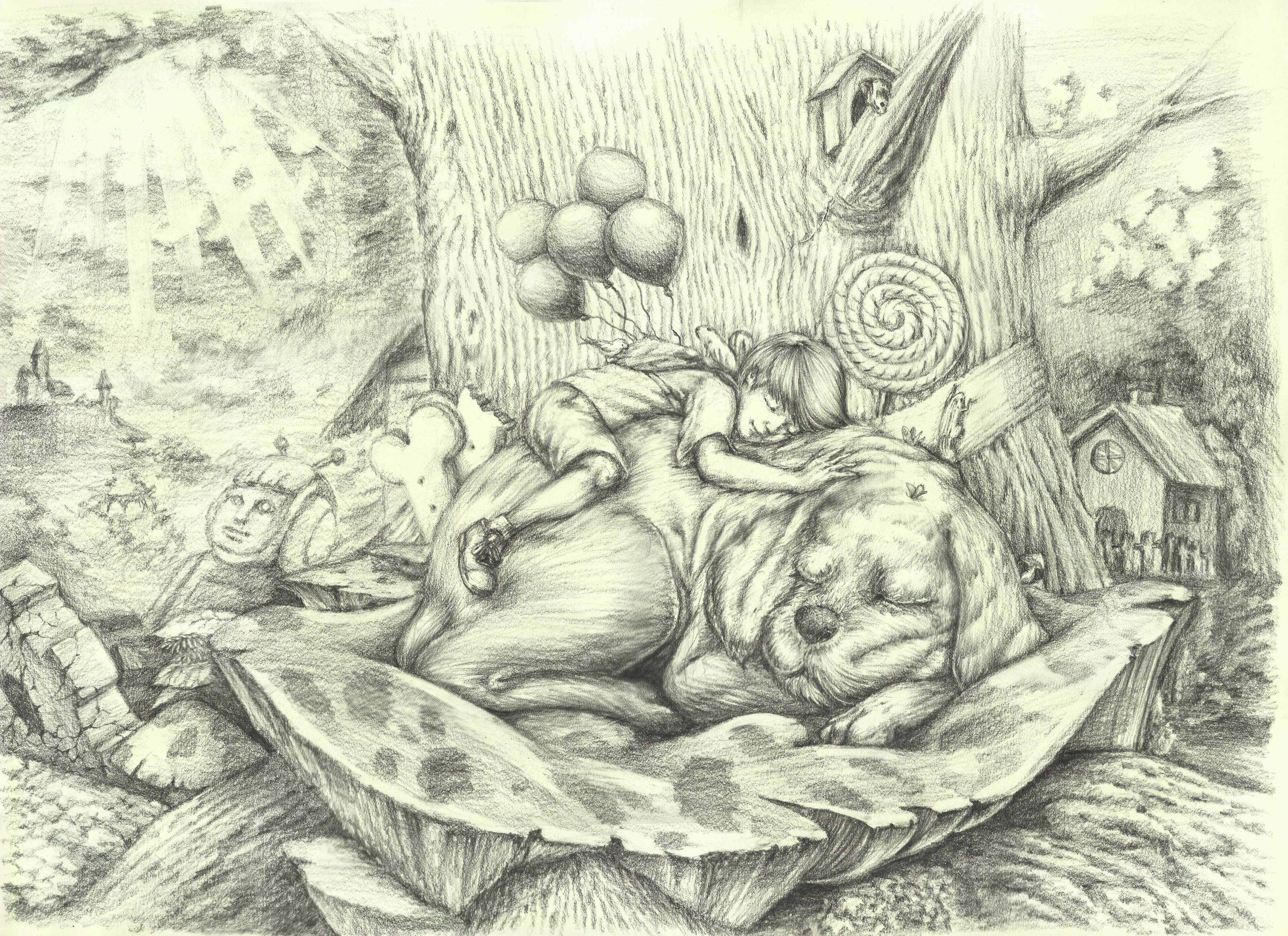 꿈의 나라  [ 연필화 / 연필 그림 / 일러스트 / Pencil Drawing / Illustration ]