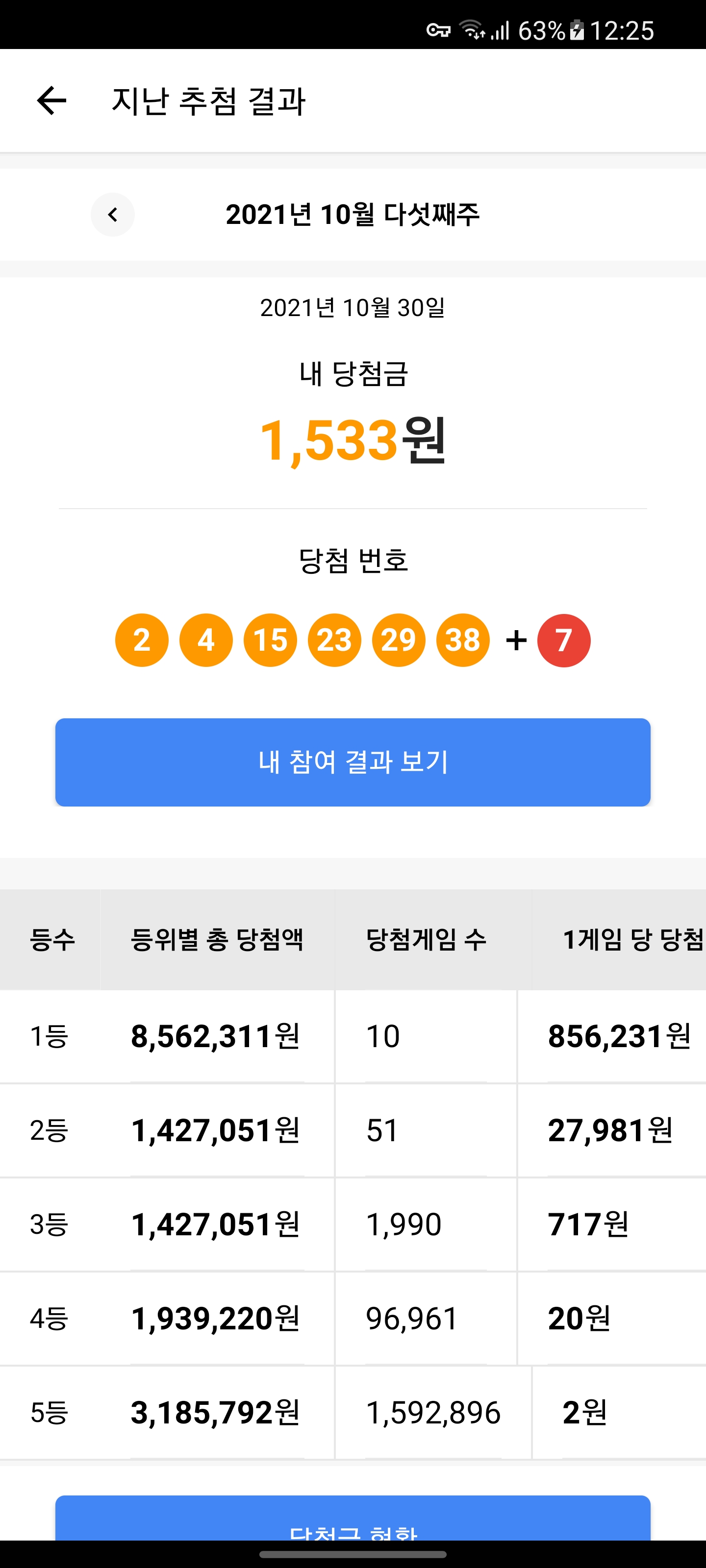  무료로또 슈퍼로찌 10월30일 당첨금