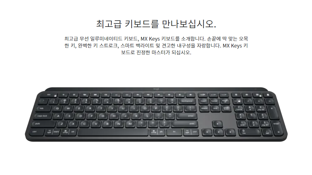 로지텍 MX Keys 무선 일루미네이티드 키보드 한달 사용후기