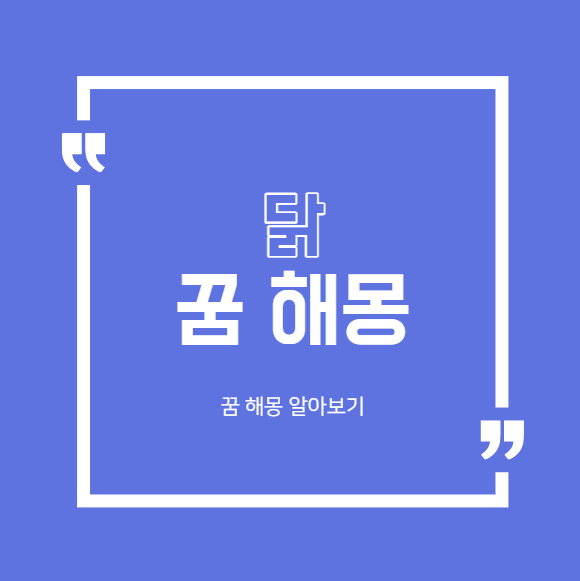  닭 꿈 해몽 대표적인 41가지 모음