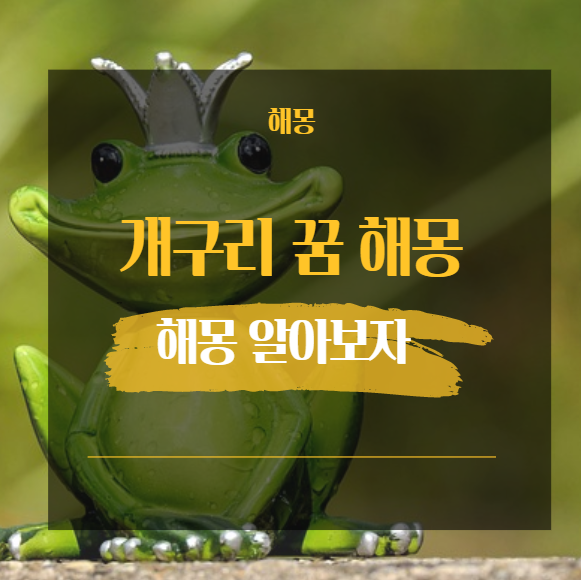  개구리 꿈 해몽 모음 33가지