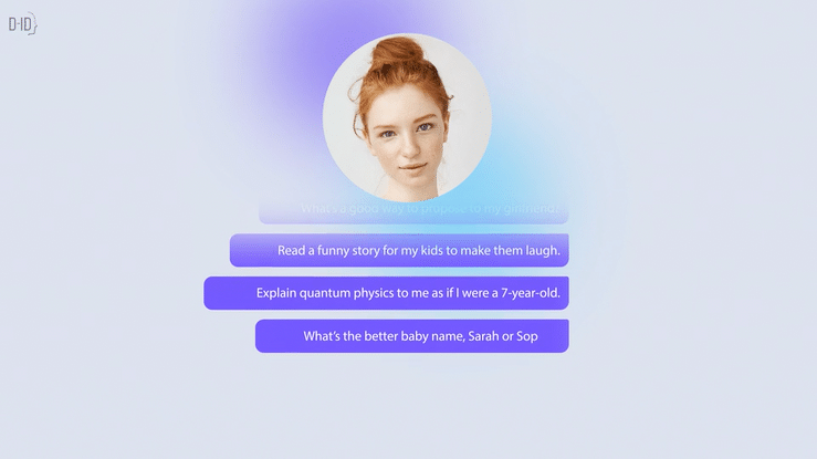  AI chat.D-ID [세계 최초] 페이스 투 페이스 chatGPT