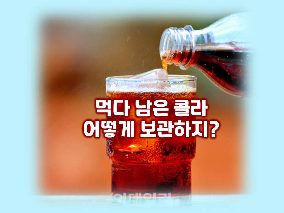 먹다 남은 콜라, 맥주 어떻게 보관하지? [먹다 남은 콜라 보관방법]