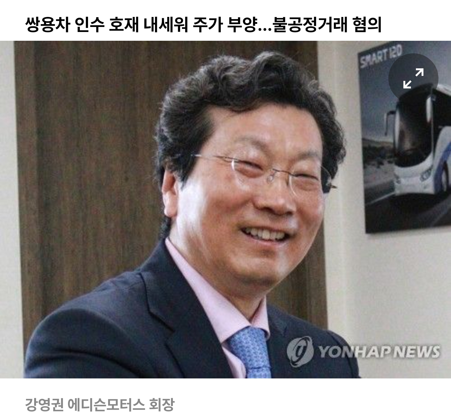 '쌍용차 먹튀 의혹' 에디슨모터스 강영권 회장 구속기소