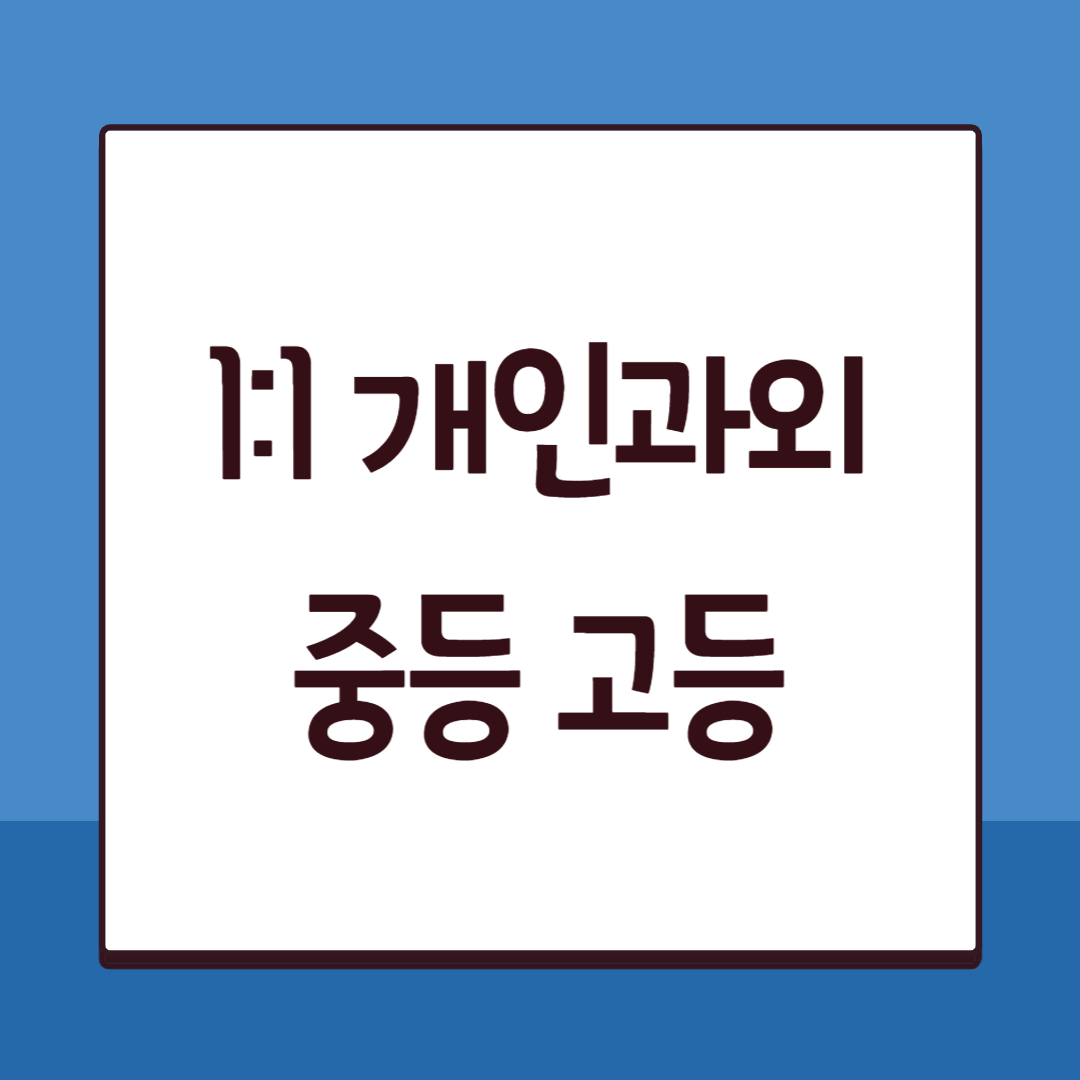  화명동 중등 수학과외 고등 영어과외 개인 내신 수행평가 관리