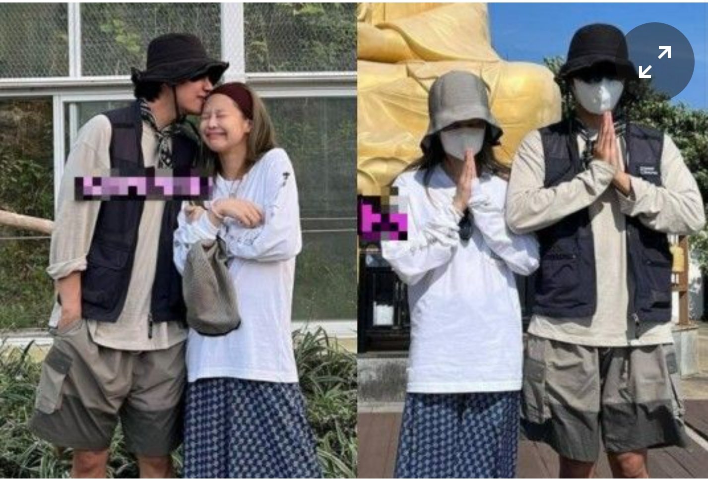  뷔x제니 로맨틱 입맞춤 사진