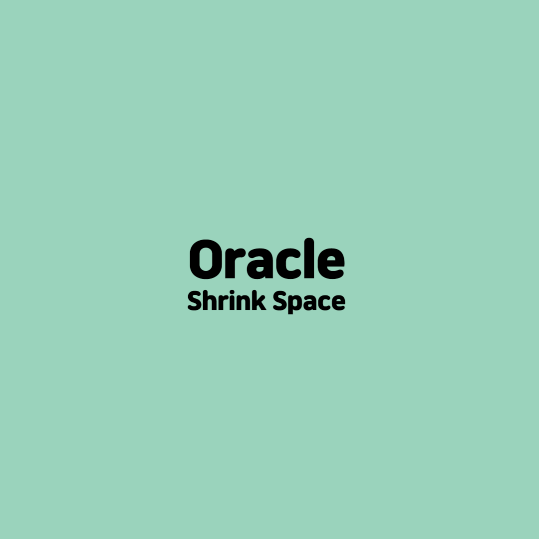 [ Oracle ] Shrink Space 경험