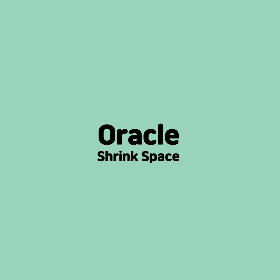  [ Oracle ] Shrink Space 경험