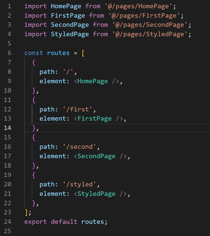  React Routes, Route 사용시 배열로 관리하기