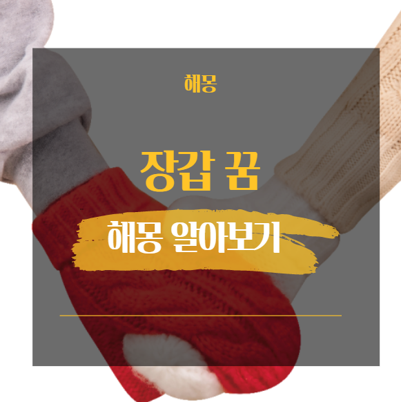  장갑 꿈 해몽 모음 24가지
