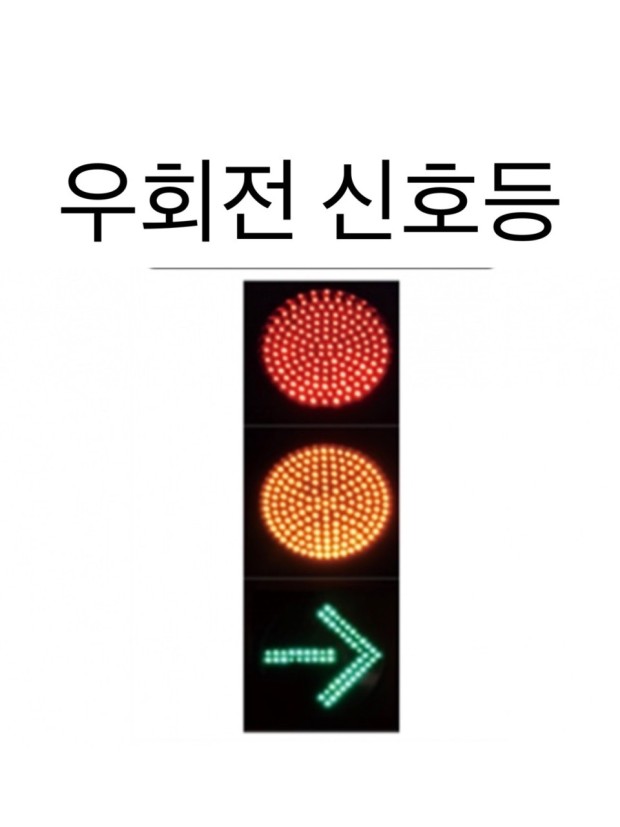 새로 도입되는 우회전 신호등 모양