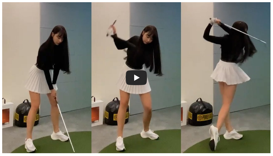  완벽한 스윙이 보여요~!!️ㅣ골프 반바지 #klpga #golfswing #golf