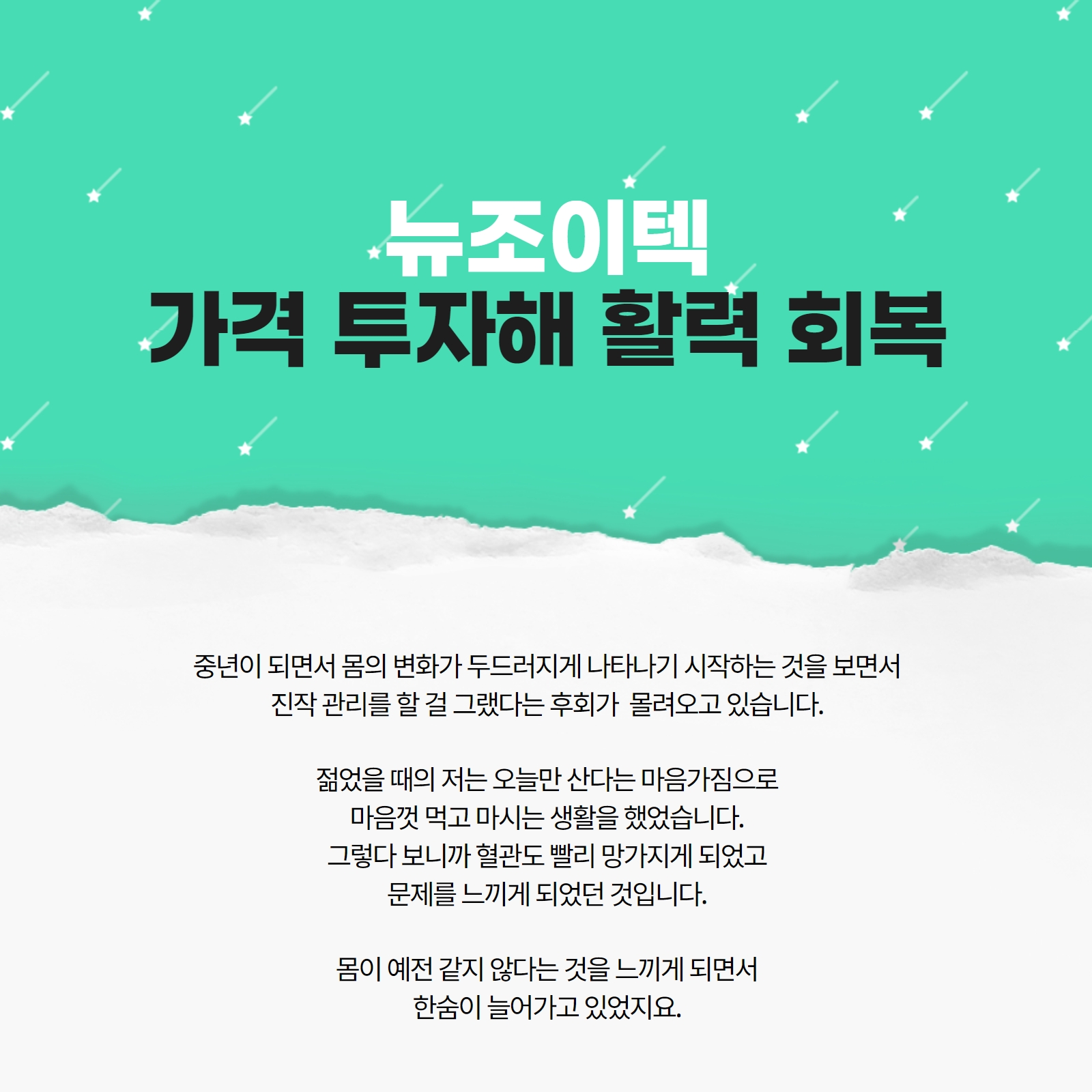  뉴조이텍 가격 투자해서 활력 회복