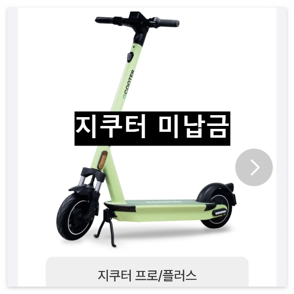  지쿠터 미납금 납부방법 미성년자가능 부스터 가격