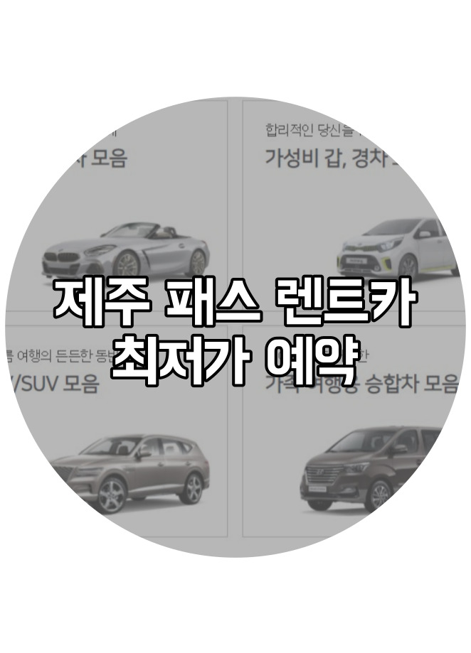  제주 렌트카 한 곳에서 81개 업체 가격비교하고 제주 여행 떠나자