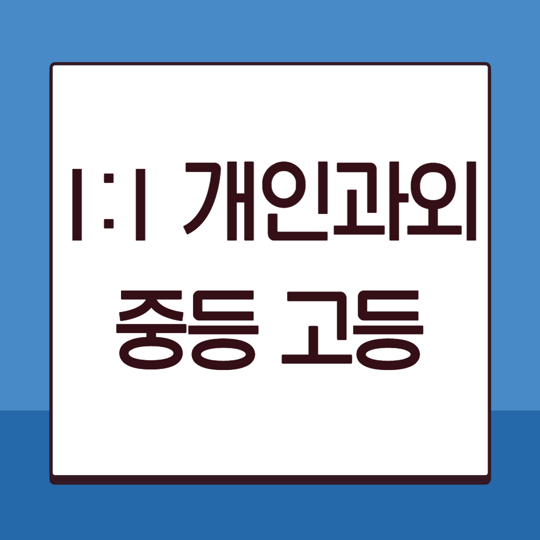  명륜동 고등 수학과외 개인 중등 영어과외 수업 진행 중